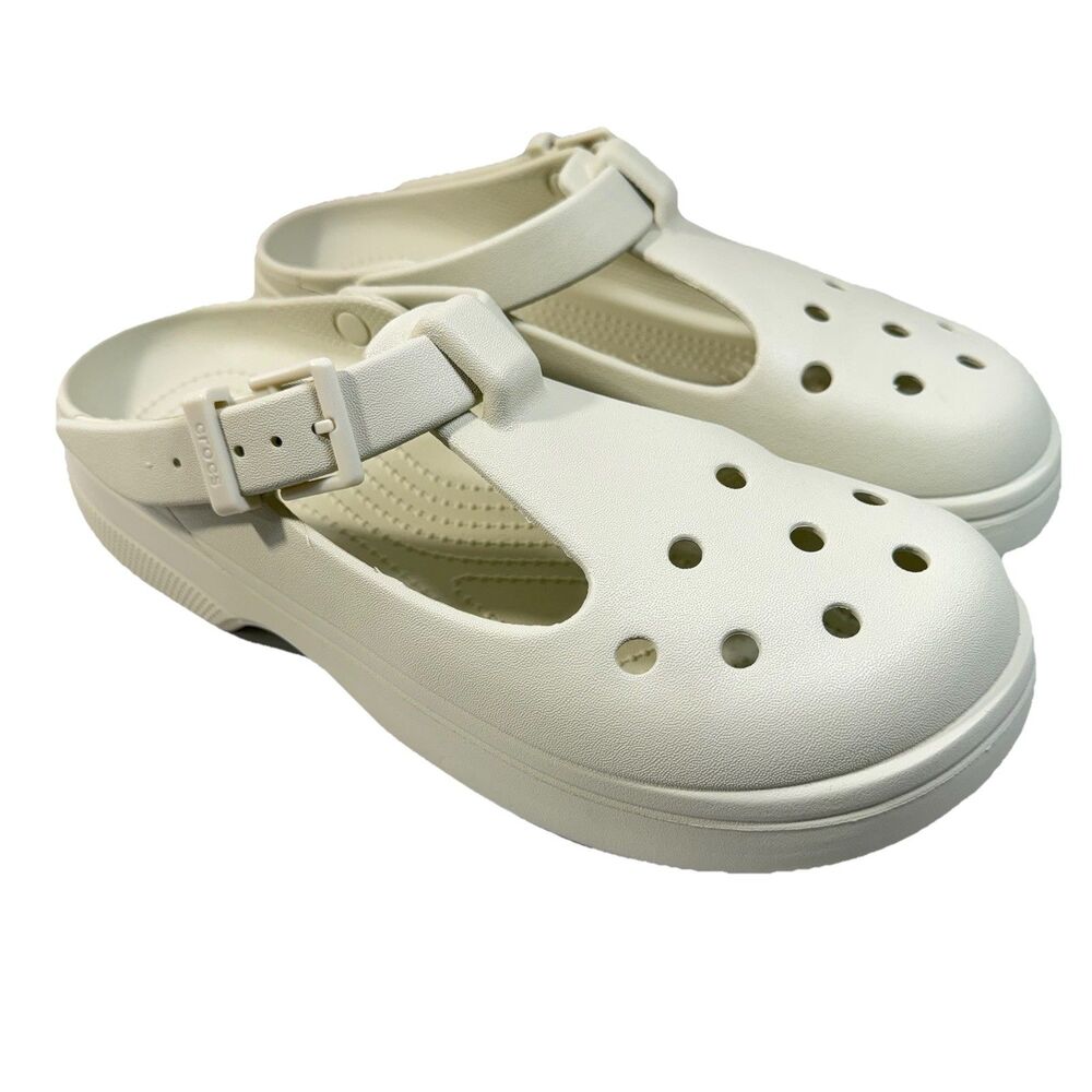 Crocs Classic Mary Jane Clog Women's 9 Men's 7 Linen Slip On Adjustable Comfort